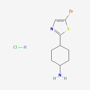 molecular formula C9H14BrClN2S B15536492 trans-4-(5-Bromothiazol-2-yl)cyclohexan-1-amine hydrochloride 
