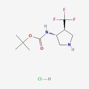 molecular formula C10H18ClF3N2O2 B15536756 tert-Butyl N-[trans-4-(trifluoromethyl)pyrrolidin-3-yl]carbamate hydrochloride 