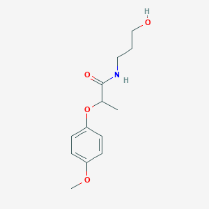 molecular formula C13H19NO4 B15536854 N-(3-hydroxypropyl)-2-(4-methoxyphenoxy)propanamide 