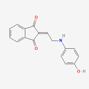 molecular formula C17H13NO3 B15536911 2-(2-((4-Hydroxyphenyl)amino)ethylidene)-1H-indene-1,3(2H)-dione 
