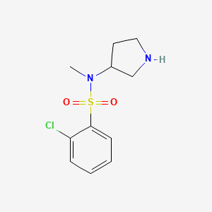 molecular formula C11H15ClN2O2S B15536919 2-Chloro-n-methyl-n-(pyrrolidin-3-yl)benzenesulfonamide 