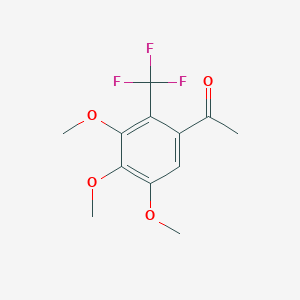 molecular formula C12H13F3O4 B15536925 1-(3,4,5-Trimethoxy-2-(trifluoromethyl)phenyl)ethanone 