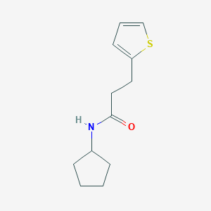 molecular formula C12H17NOS B15536960 N-cyclopentyl-3-(thiophen-2-yl)propanamide 