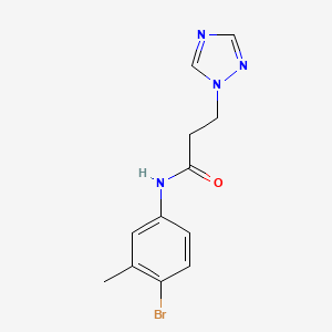 molecular formula C12H13BrN4O B15536983 N-(4-bromo-3-methylphenyl)-3-(1H-1,2,4-triazol-1-yl)propanamide 
