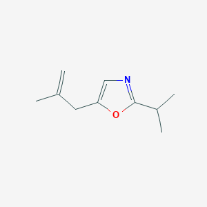molecular formula C10H15NO B155370 5-(2-Methylprop-2-enyl)-2-propan-2-yl-1,3-oxazole CAS No. 136386-25-9