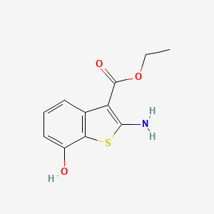 molecular formula C11H11NO3S B15537147 Ethyl 2-amino-7-hydroxybenzo[b]thiophene-3-carboxylate 