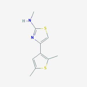 molecular formula C10H12N2S2 B15537376 4-(2,5-Dimethylthiophen-3-yl)-N-methylthiazol-2-amine 