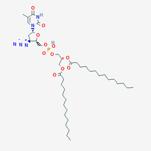 molecular formula C41H72N5O11P B155374 1,2-Dimyristoylphosphatidylazidothymidine CAS No. 128008-46-8