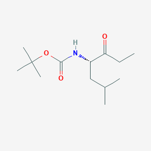 molecular formula C13H25NO3 B15537401 tert-Butyl (S)-(2-methyl-5-oxoheptan-4-yl)carbamate 