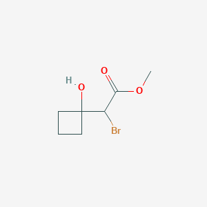 molecular formula C7H11BrO3 B15537485 Methyl 2-bromo-2-(1-hydroxycyclobutyl)acetate 