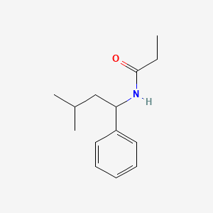 molecular formula C14H21NO B15537508 n-(3-Methyl-1-phenylbutyl)propionamide 