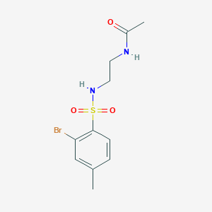 molecular formula C11H15BrN2O3S B15537523 n-(2-((2-Bromo-4-methylphenyl)sulfonamido)ethyl)acetamide 