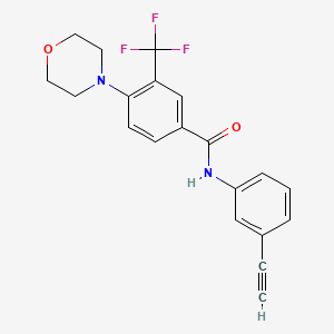 molecular formula C20H17F3N2O2 B15537579 N-(3-Ethynylphenyl)-4-morpholino-3-(trifluoromethyl)benzamide 