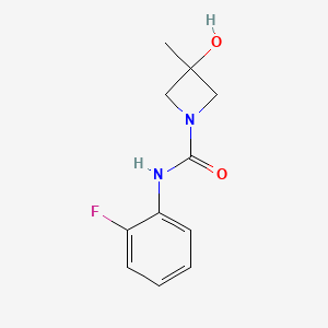 molecular formula C11H13FN2O2 B15537813 N-(2-fluorophenyl)-3-hydroxy-3-methylazetidine-1-carboxamide 