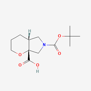 molecular formula C13H21NO5 B15537859 rel-(4aR,7aR)-6-(tert-Butoxycarbonyl)octahydropyrano[2,3-c]pyrrole-7a-carboxylic acid CAS No. 2696257-76-6
