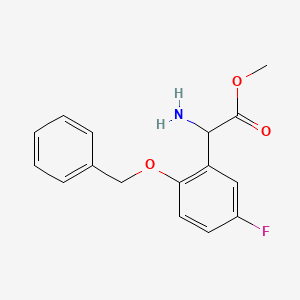 molecular formula C16H16FNO3 B15537881 Methyl 2-amino-2-(2-(benzyloxy)-5-fluorophenyl)acetate 