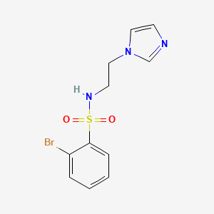 molecular formula C11H12BrN3O2S B15537939 n-(2-(1h-Imidazol-1-yl)ethyl)-2-bromobenzenesulfonamide 