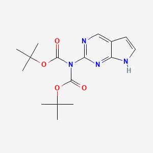 molecular formula C16H22N4O4 B15537955 Di-tert-butyl (7H-pyrrolo[2,3-d]pyrimidin-2-yl)iminodicarbonate 