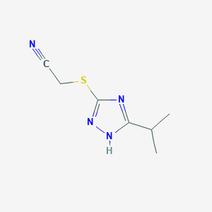molecular formula C7H10N4S B15537966 2-((5-Isopropyl-4h-1,2,4-triazol-3-yl)thio)acetonitrile 