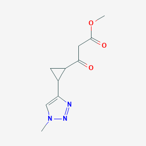 molecular formula C10H13N3O3 B15538054 Methyl 3-(2-(1-methyl-1H-1,2,3-triazol-4-yl)cyclopropyl)-3-oxopropanoate 
