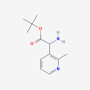 molecular formula C12H18N2O2 B15538122 tert-Butyl 2-amino-2-(2-methylpyridin-3-yl)acetate 