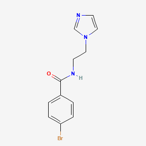 molecular formula C12H12BrN3O B15538201 n-(2-(1h-Imidazol-1-yl)ethyl)-4-bromobenzamide 