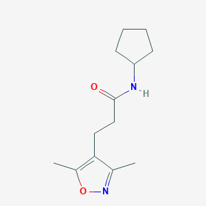 molecular formula C13H20N2O2 B15538228 n-Cyclopentyl-3-(3,5-dimethylisoxazol-4-yl)propanamide 