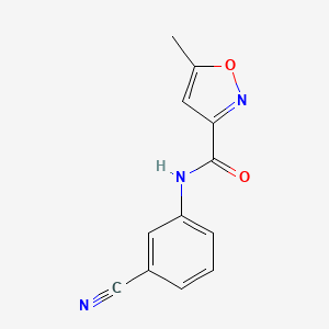 molecular formula C12H9N3O2 B15538240 N-(3-cyanophenyl)-5-methyl-1,2-oxazole-3-carboxamide 
