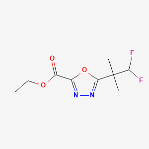 molecular formula C9H12F2N2O3 B15538251 Ethyl 5-(1,1-difluoro-2-methylpropan-2-yl)-1,3,4-oxadiazole-2-carboxylate 