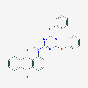 molecular formula C29H18N4O4 B155384 9,10-Anthracenedione, 1-[(4,6-diphenoxy-1,3,5-triazin-2-yl)amino]- CAS No. 1965-82-8