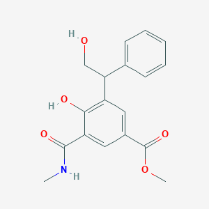 molecular formula C18H19NO5 B15538413 Methyl 4-hydroxy-3-(2-hydroxy-1-phenylethyl)-5-(methylcarbamoyl)benzoate 