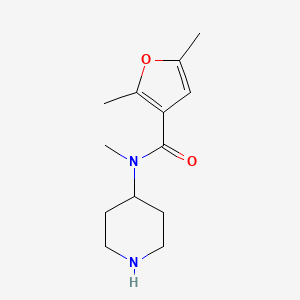 molecular formula C13H20N2O2 B15538451 N,2,5-trimethyl-N-(piperidin-4-yl)furan-3-carboxamide 