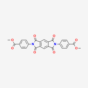 molecular formula C26H16N2O8 B15538479 dimethyl 4,4'-(1,3,5,7-tetraoxo-5,7-dihydropyrrolo[3,4-f]isoindole-2,6(1H,3H)-diyl)dibenzoate 