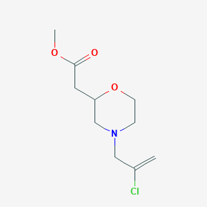 molecular formula C10H16ClNO3 B15538506 Methyl 2-(4-(2-chloroallyl)morpholin-2-yl)acetate 
