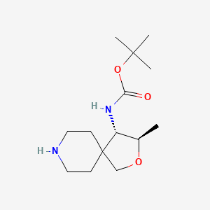molecular formula C14H26N2O3 B15538575 tert-Butyl ((3R,4S)-3-methyl-2-oxa-8-azaspiro[4.5]decan-4-yl)carbamate 