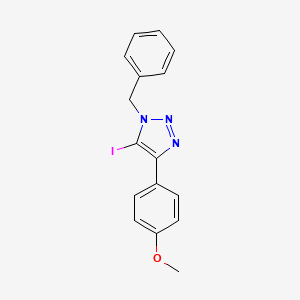 molecular formula C16H14IN3O B15538696 1-Benzyl-5-iodo-4-(4-methoxyphenyl)-1H-1,2,3-triazole 
