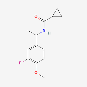 molecular formula C13H16FNO2 B15538707 n-(1-(3-Fluoro-4-methoxyphenyl)ethyl)cyclopropanecarboxamide 