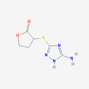 molecular formula C6H8N4O2S B15538814 3-((5-Amino-4h-1,2,4-triazol-3-yl)thio)dihydrofuran-2(3h)-one 