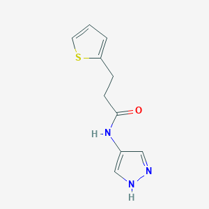 molecular formula C10H11N3OS B15538831 N-(1H-pyrazol-4-yl)-3-(thiophen-2-yl)propanamide 