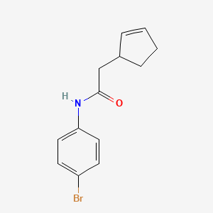 molecular formula C13H14BrNO B15538852 N-(4-bromophenyl)-2-(cyclopent-2-en-1-yl)acetamide 
