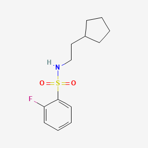 molecular formula C13H18FNO2S B15538915 N-(2-cyclopentylethyl)-2-fluorobenzenesulfonamide 