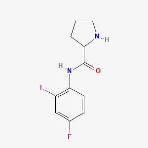 molecular formula C11H12FIN2O B15538927 N-(4-fluoro-2-iodophenyl)pyrrolidine-2-carboxamide 