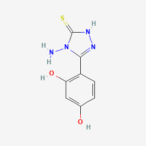 molecular formula C8H8N4O2S B15538986 4-Amino-3-(2,4-dihydroxyphenyl)-1H-1,2,4-triazole-5(4H)-thione 