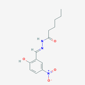 molecular formula C13H17N3O4 B15539014 N'-[(E)-(2-hydroxy-5-nitrophenyl)methylidene]hexanehydrazide 
