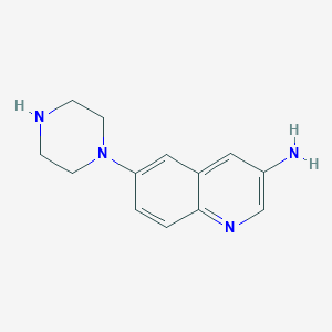molecular formula C13H16N4 B15539237 6-(Piperazin-1-yl)quinolin-3-amine 