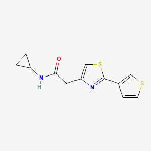 molecular formula C12H12N2OS2 B15539301 n-Cyclopropyl-2-(2-(thiophen-3-yl)thiazol-4-yl)acetamide 