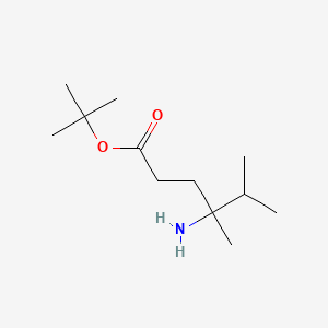 molecular formula C12H25NO2 B15539373 tert-Butyl 4-amino-4,5-dimethylhexanoate 