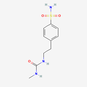 molecular formula C10H15N3O3S B15539380 4-(2-(3-Methylureido)ethyl)benzenesulfonamide 