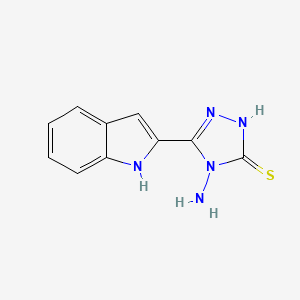 molecular formula C10H9N5S B15539666 4-Amino-3-(1H-indol-2-yl)-1H-1,2,4-triazole-5(4H)-thione 