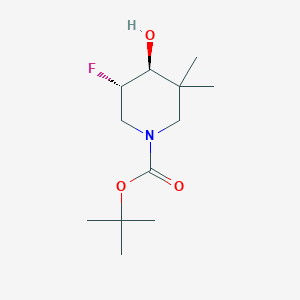 molecular formula C12H22FNO3 B15539682 tert-Butyl trans-5-fluoro-4-hydroxy-3,3-dimethyl-piperidine-1-carboxylate 